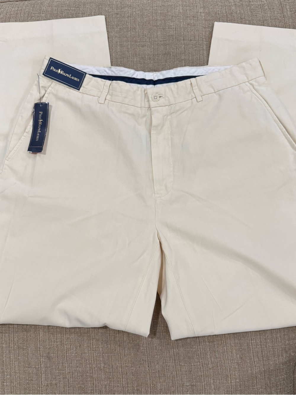 New 36 x 32 Polo by Ralph Lauren Yellow Flat Chino Pants
